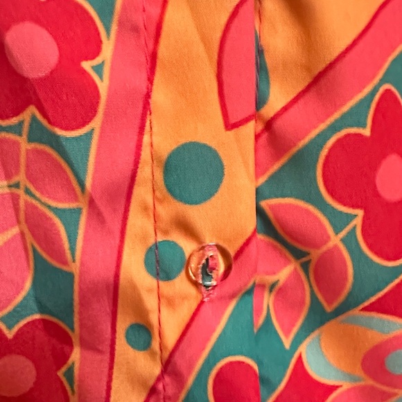 Cherry Betty Pink and Teal Paisley Blouse - Picture 2 of 7